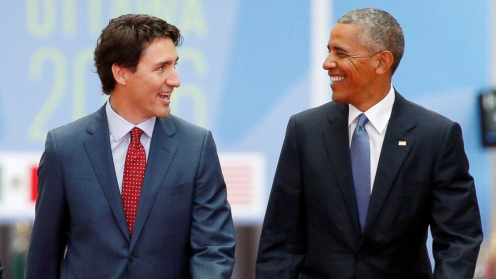 Justin Trudeau and Barack Obama