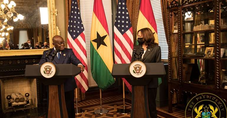 US Vice President Kamala Harris and Ghana President Nana Akufo-Addo