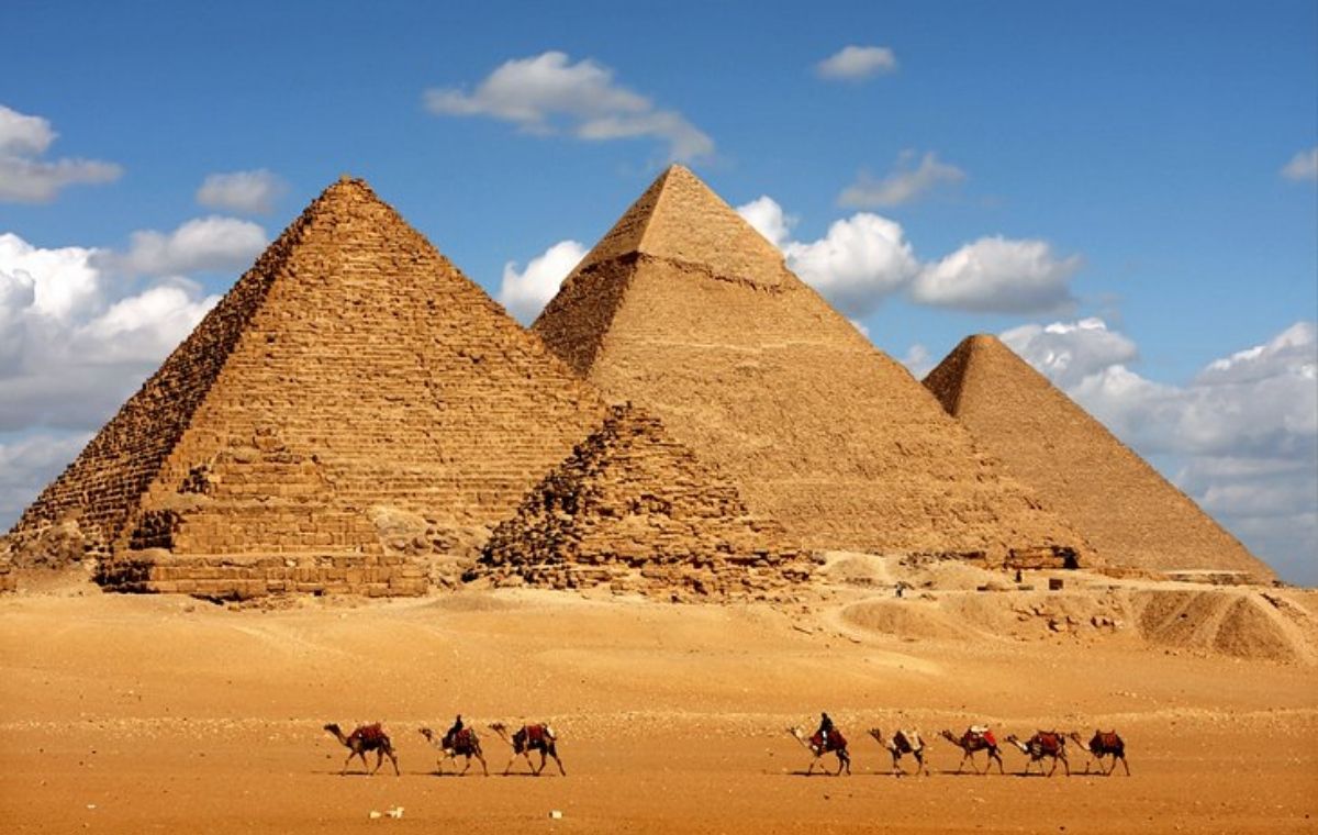 THE GREAT PYRAMID AT GIZA, EGYPT
